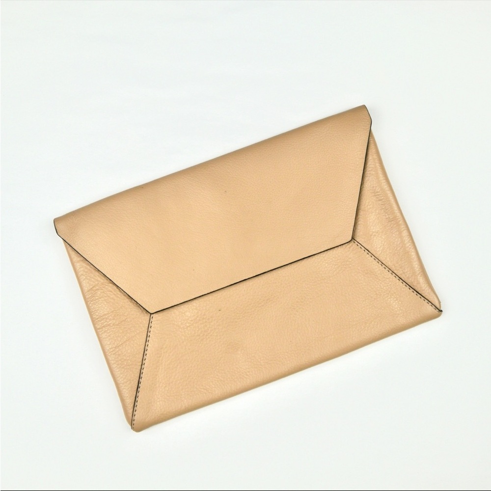 Frank + Oak envelope leather pouch/clutch